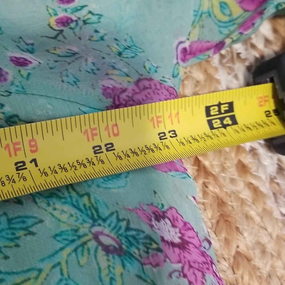 NWT Hemant & Nandita Hera Long Floral Dress Green Midi Medium $546 Retail - Picture 12 of 13